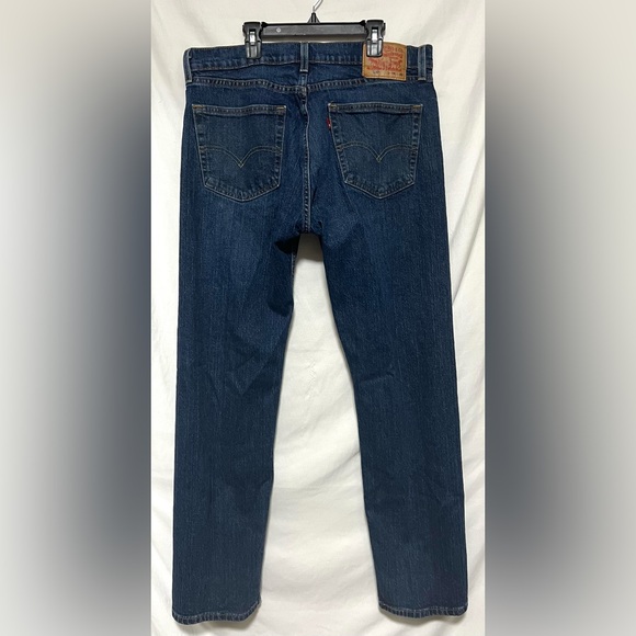 Levi's 505 Regular Fit Straight Leg Low-Stretch Denim Jeans Classic - Picture 7 of 11